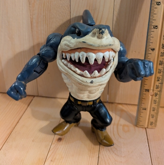 1994 Vintage Street Sharks Action Figure - Blue and White Toy Ripster 6 Inch - Picture 2 of 5